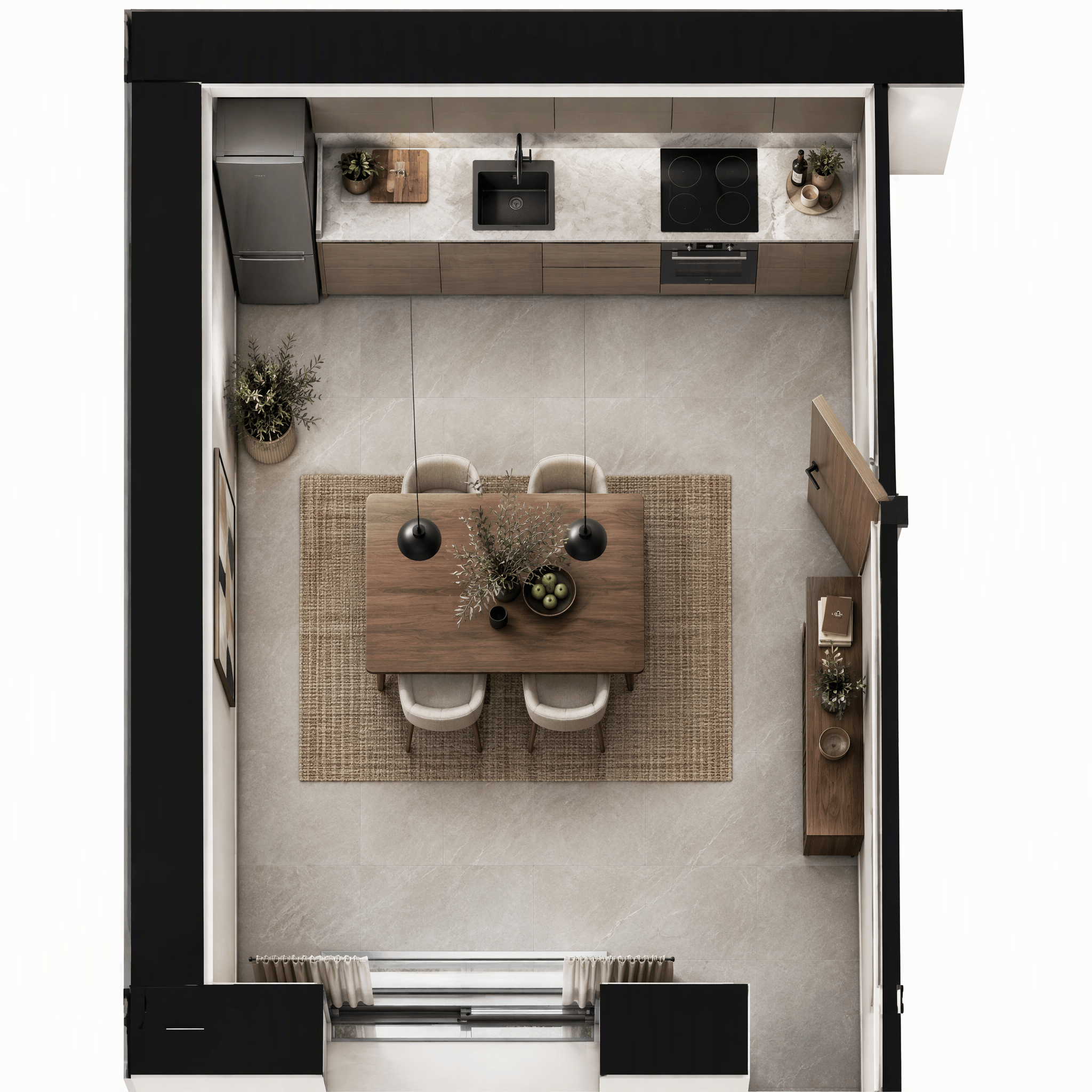 Interior design in Contemporary style — Living Room by GenRoom AI