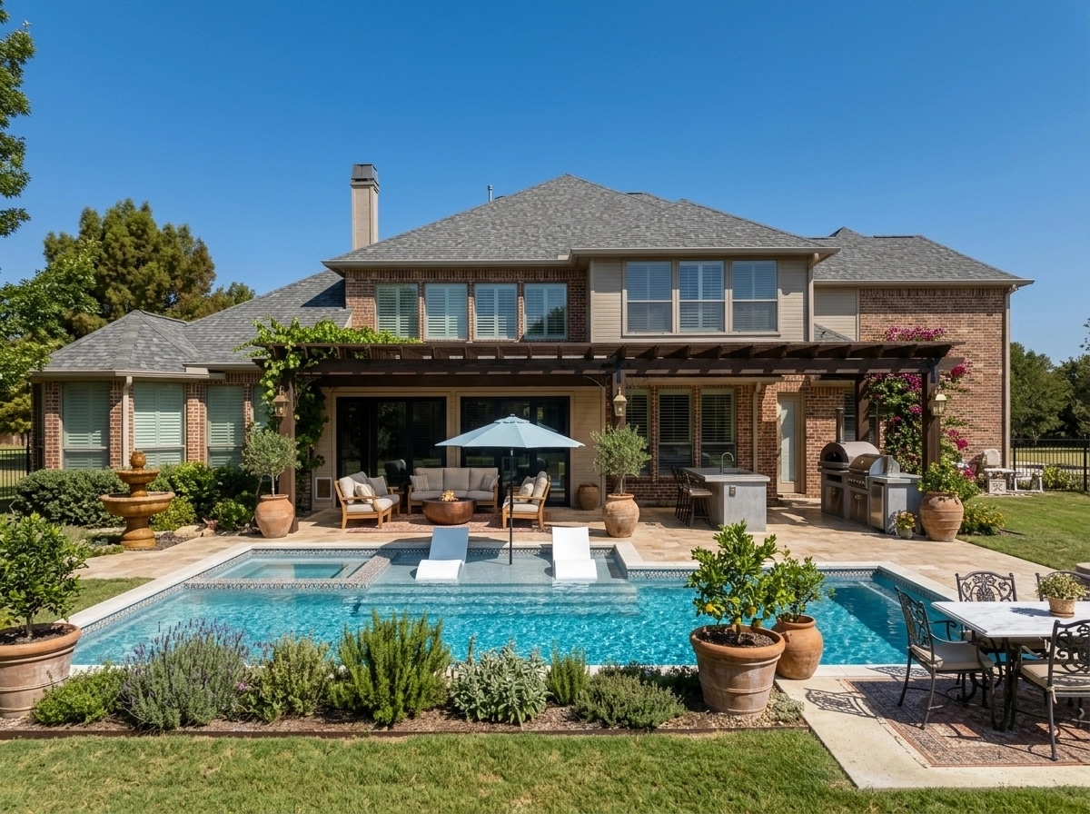 Landscape design in Mediterranean Yard style — Yard by GenRoom AI