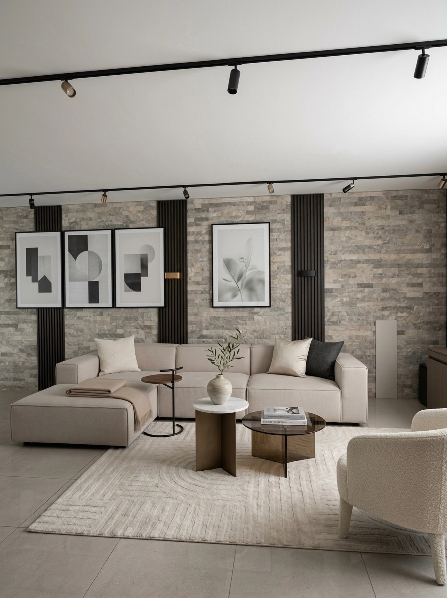 Minimalism Living Room design — interior photo by GenRoom AI