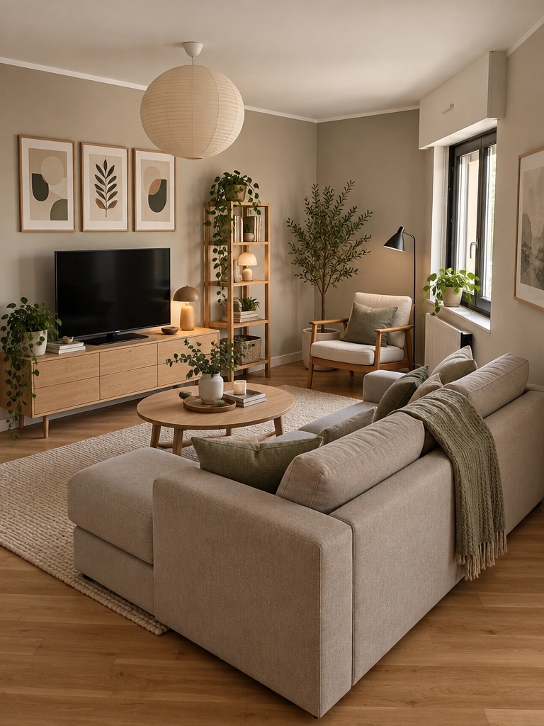 Interior design in Scandinavian style — Living Room by GenRoom AI
