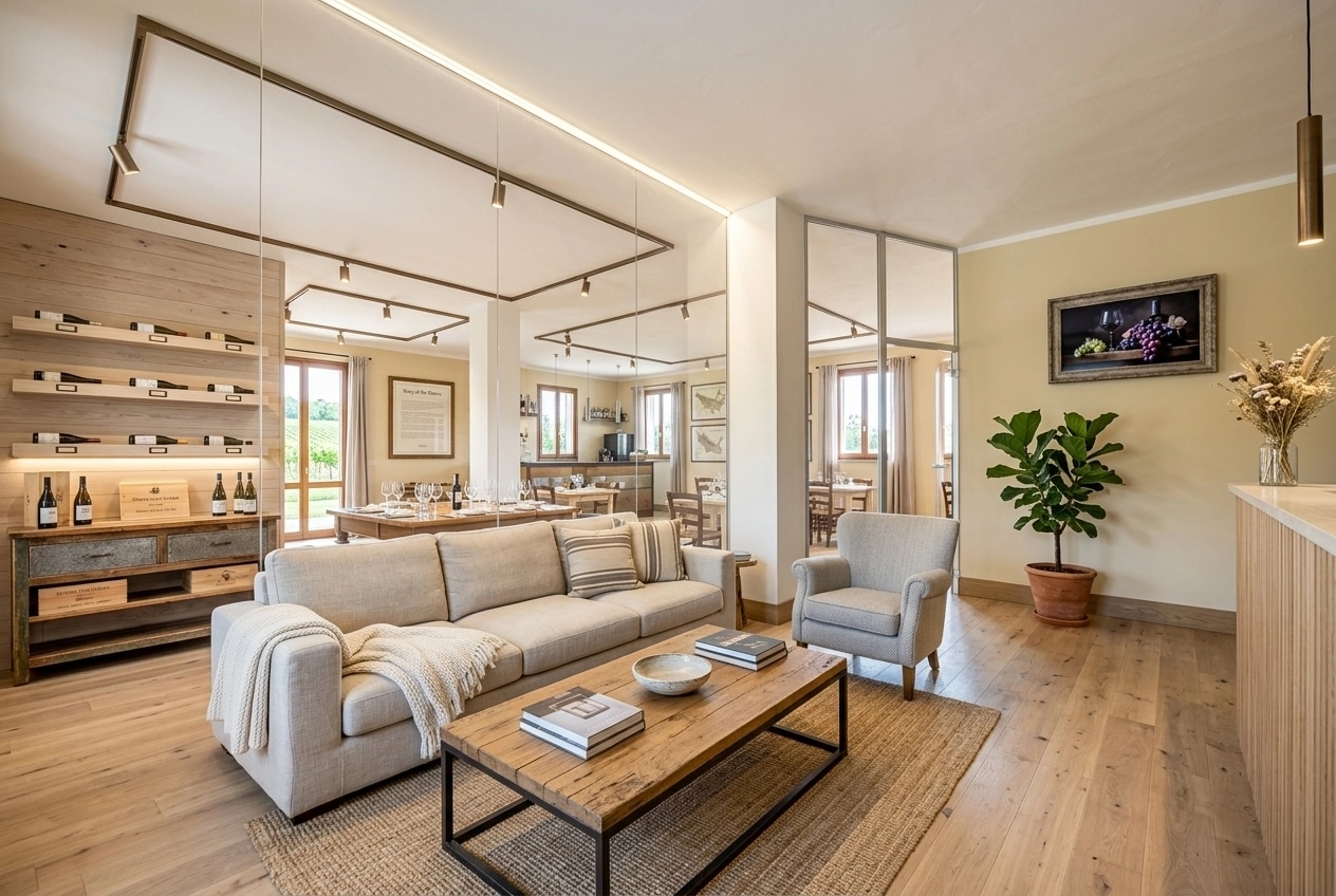 Modern Farmhouse Living Room design — interior photo by GenRoom AI