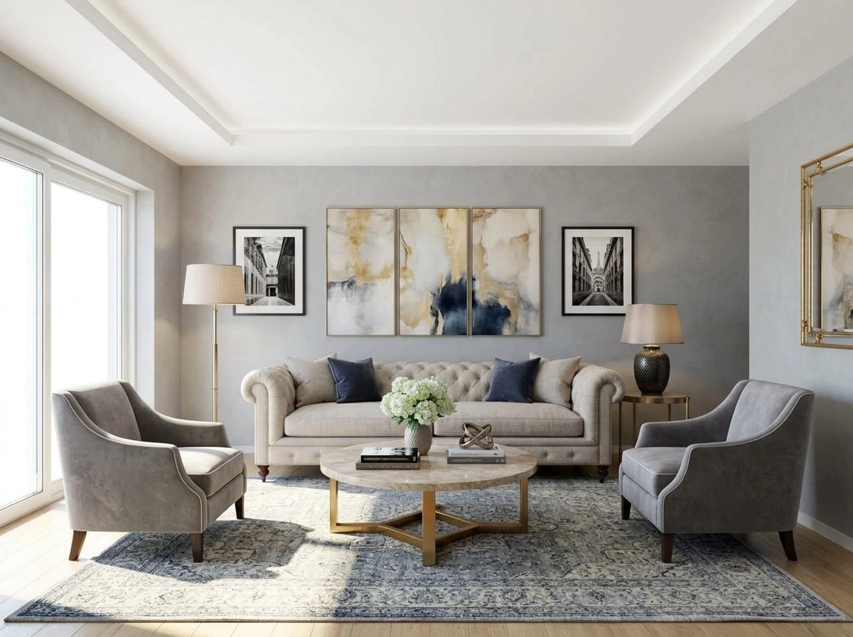 Interior design in Transitional style — Living Room by GenRoom AI