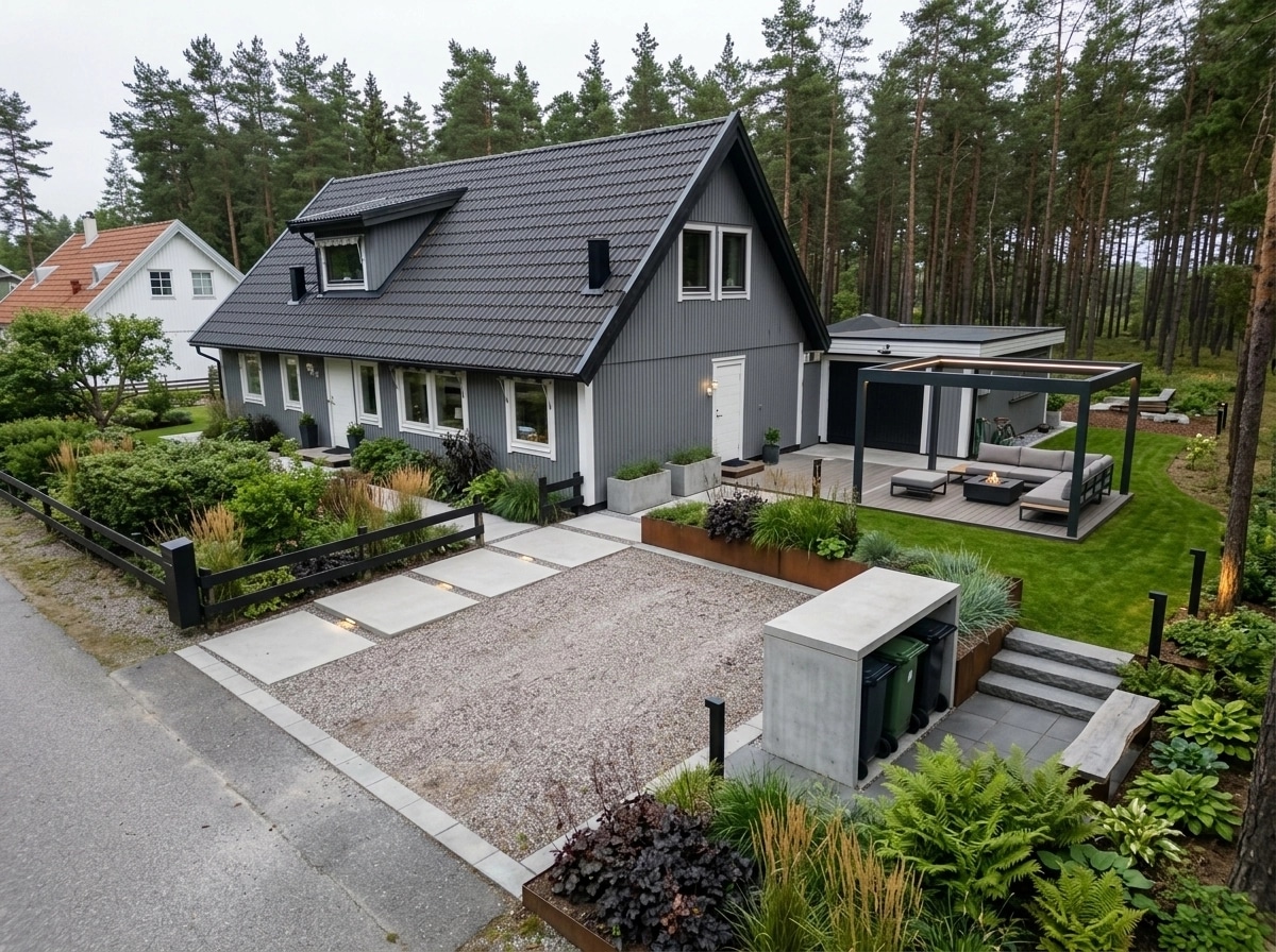 Landscape design in Contemporary Yard style — Yard by GenRoom AI