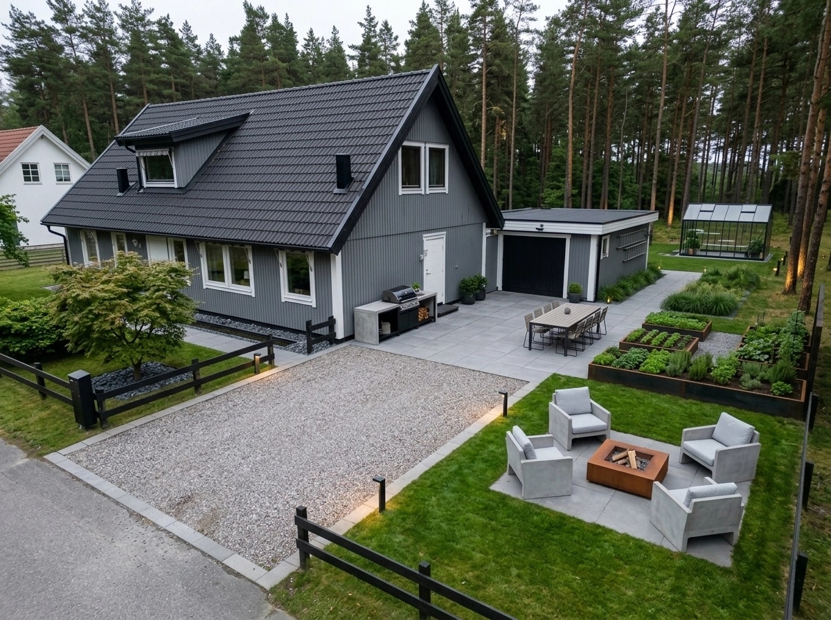 Diseño paisajístico en estilo Minimalist Yard — Jardín por GenRoom AI