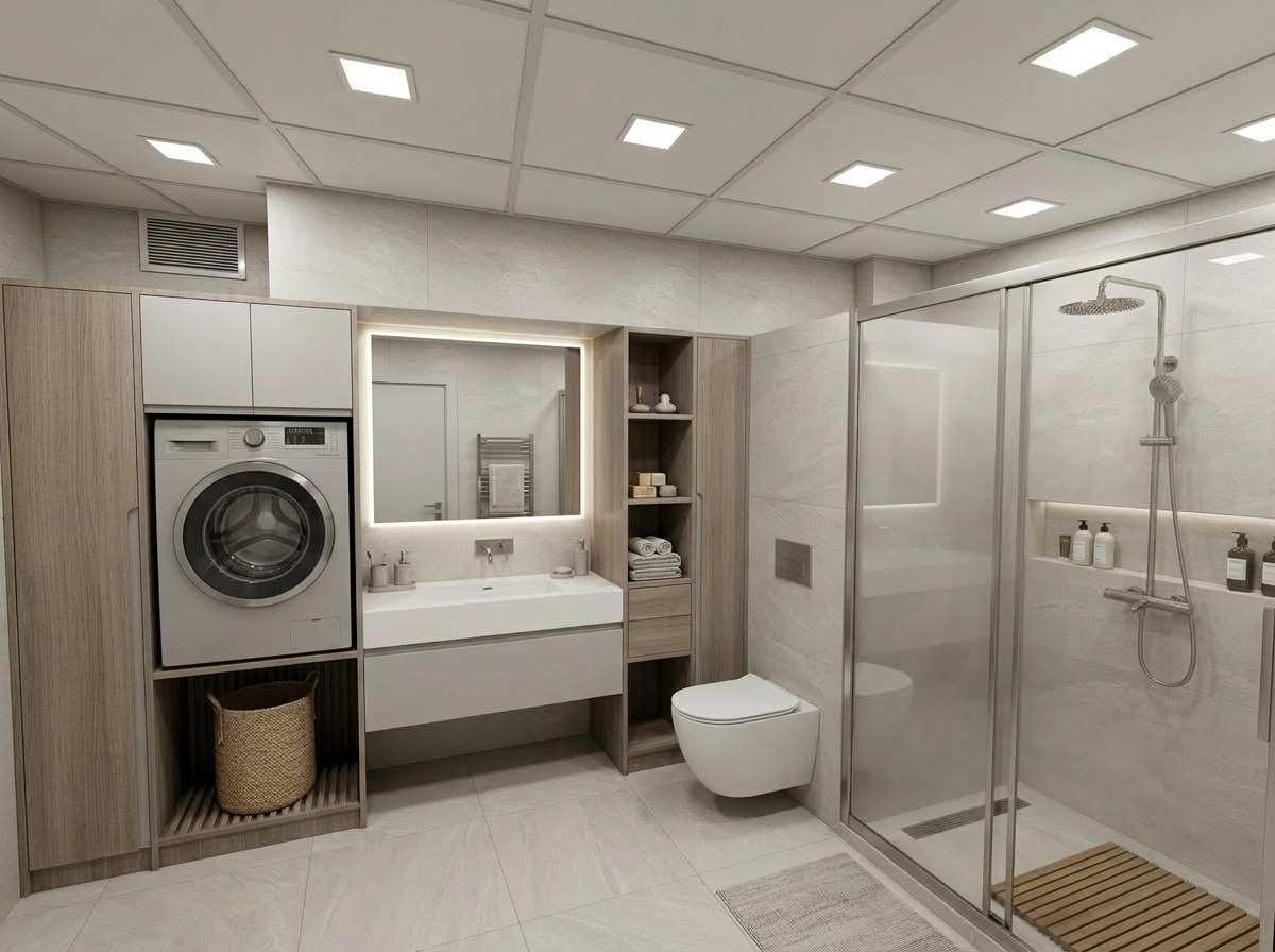 Bathroom interior in Contemporary style — photo by GenRoom AI