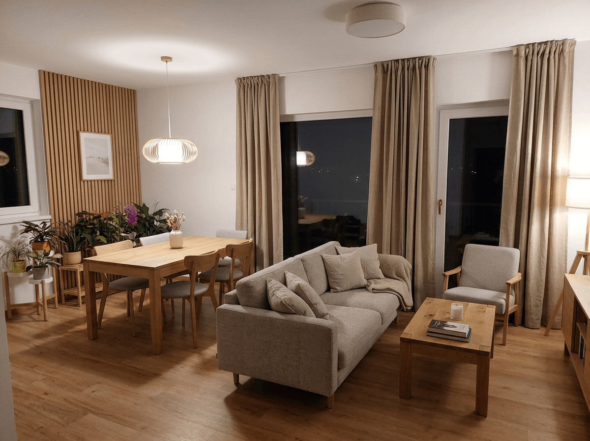 Interior design in Scandinavian style — Living Room by GenRoom AI