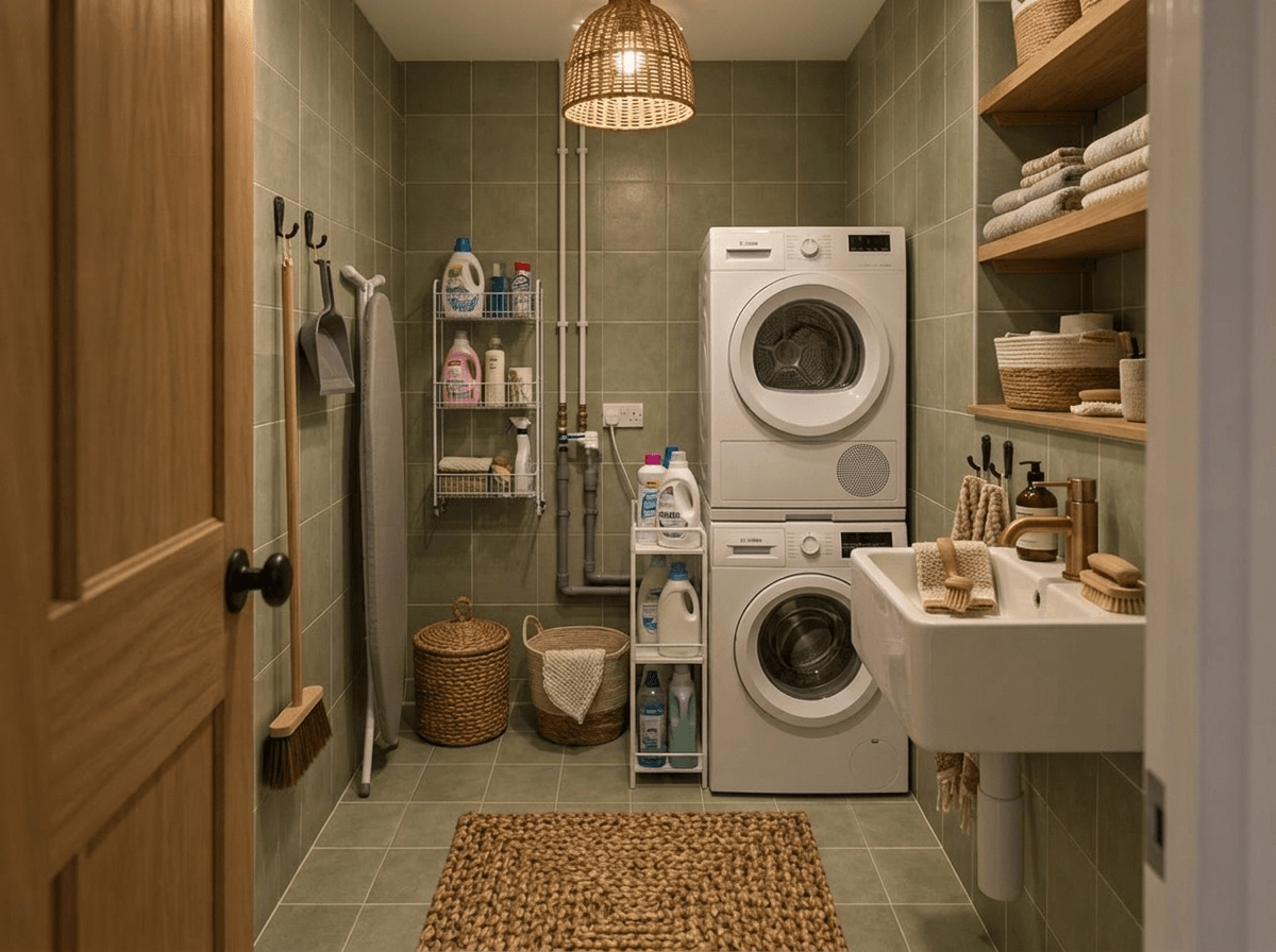 Bohemian Bathroom design — interior photo by GenRoom AI