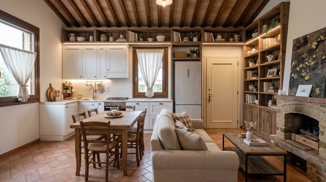 Modern Farmhouse Living Room design — interior photo by GenRoom AI