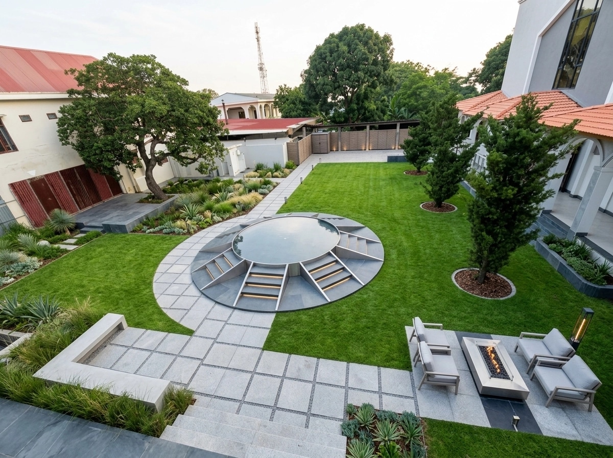Landscape design in Minimalist Yard style — Yard by GenRoom AI