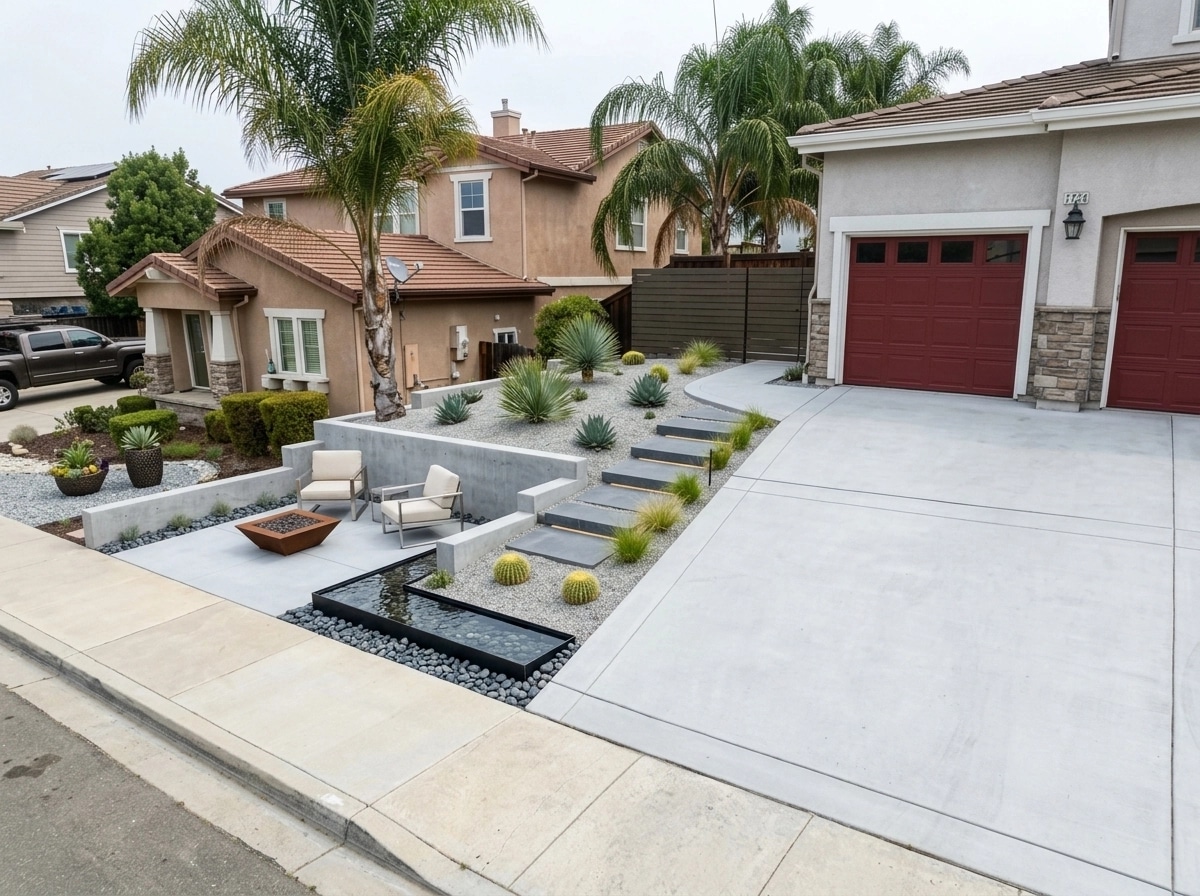 Landscape design in Minimalist Yard style — Yard by GenRoom AI