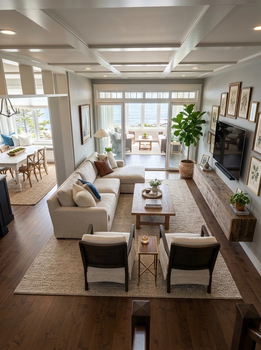 Modern Farmhouse Living Room design — interior photo by GenRoom AI