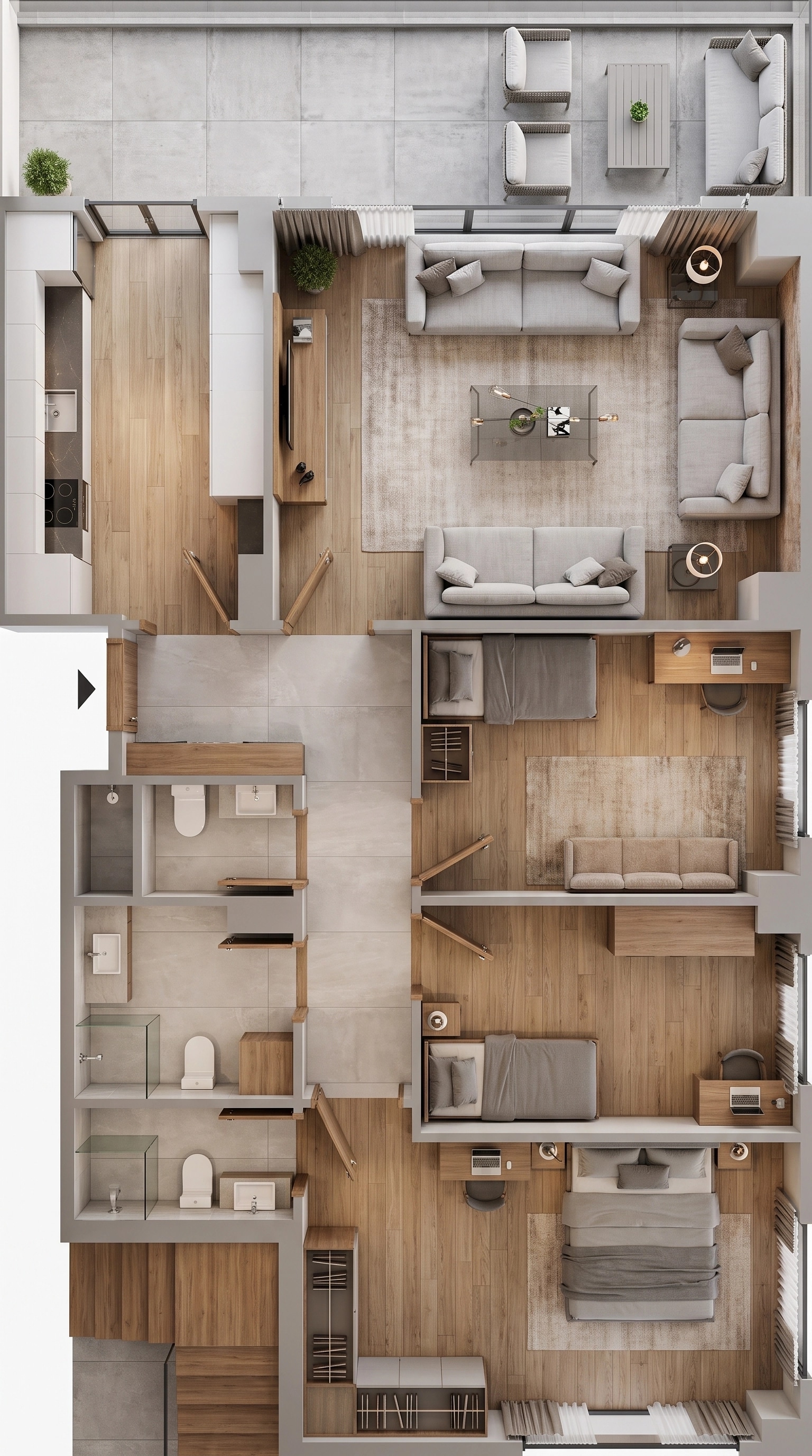 Interior design in Contemporary style — Living Room by GenRoom AI