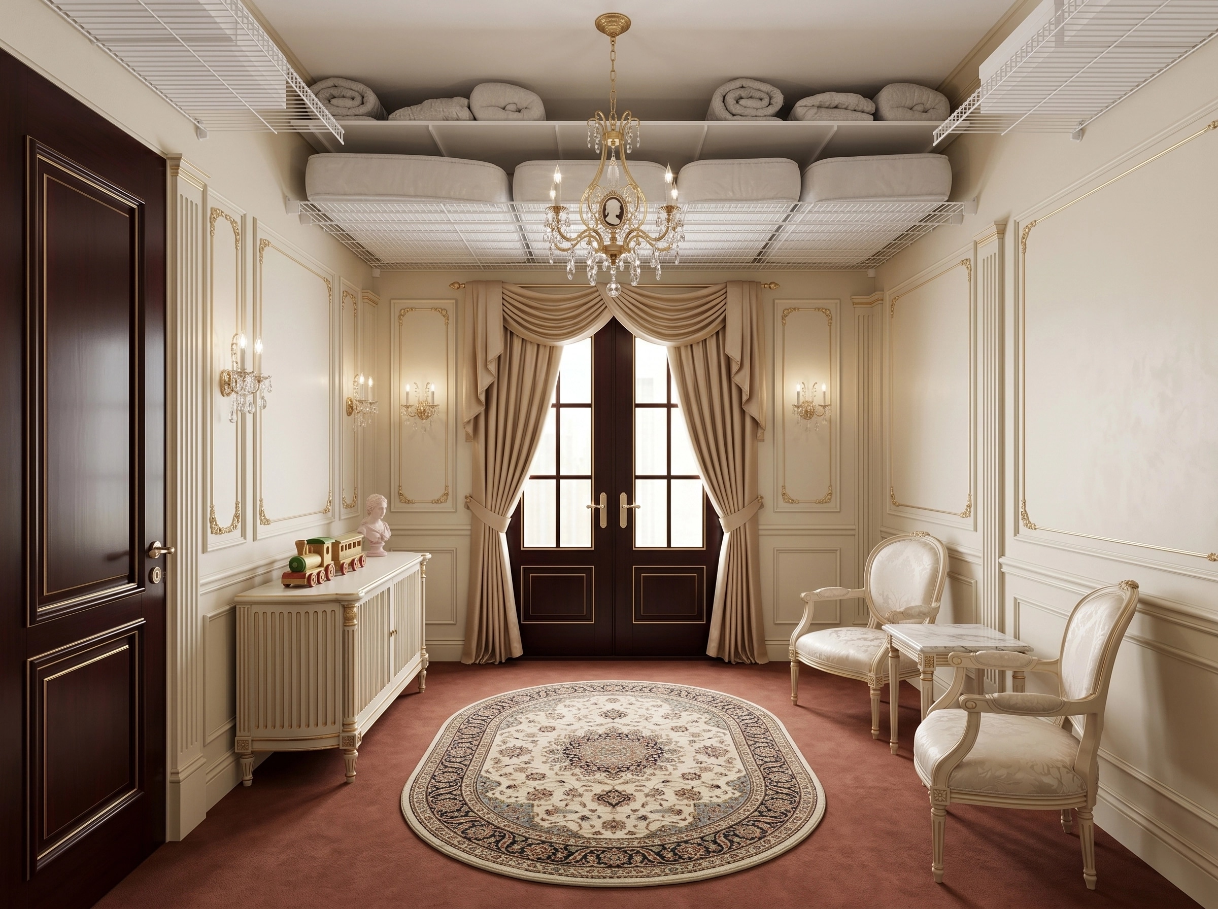 Neoclassic Kids Room design — interior photo by GenRoom AI