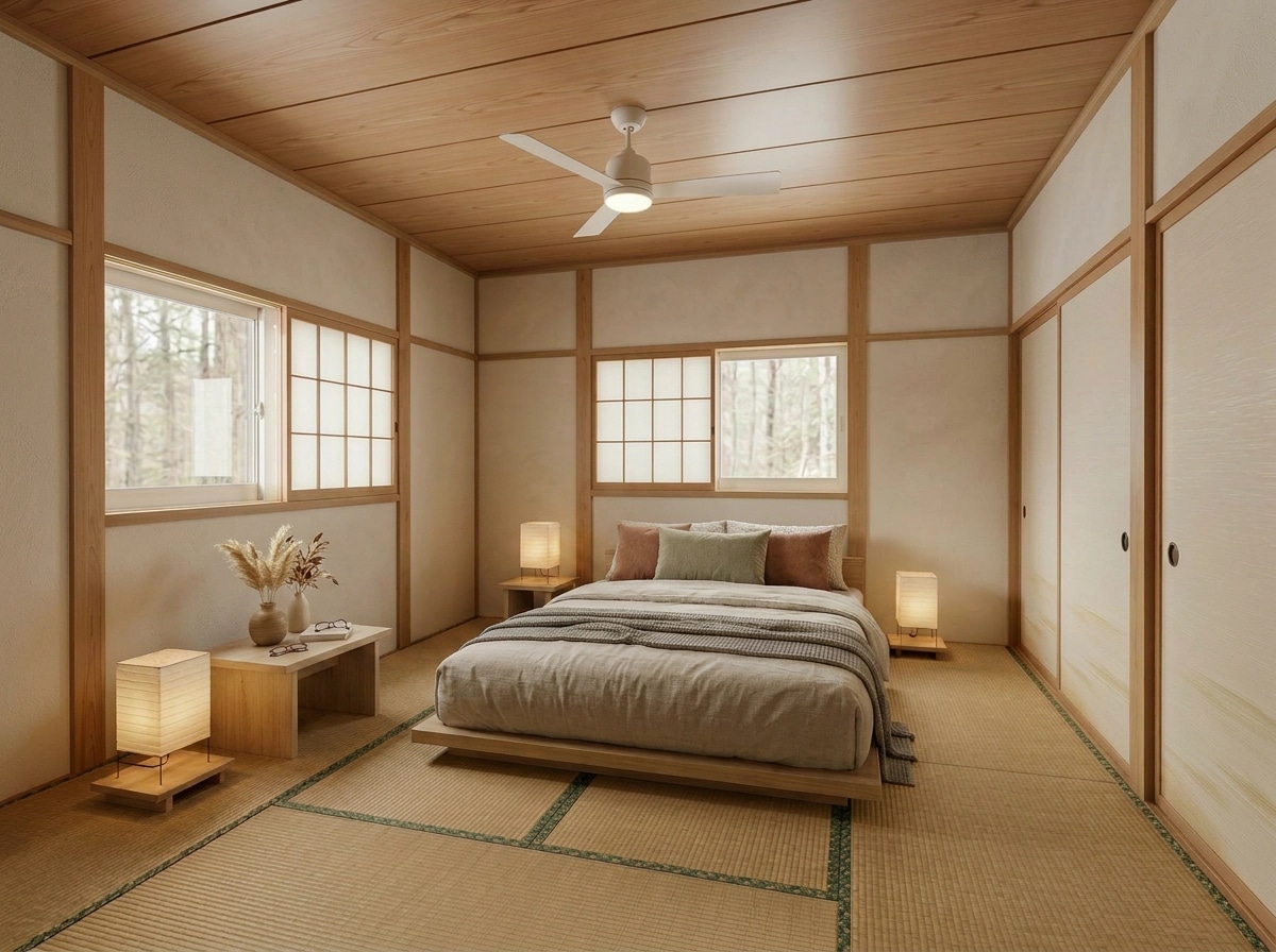 Japandi Bedroom design — interior photo by GenRoom AI