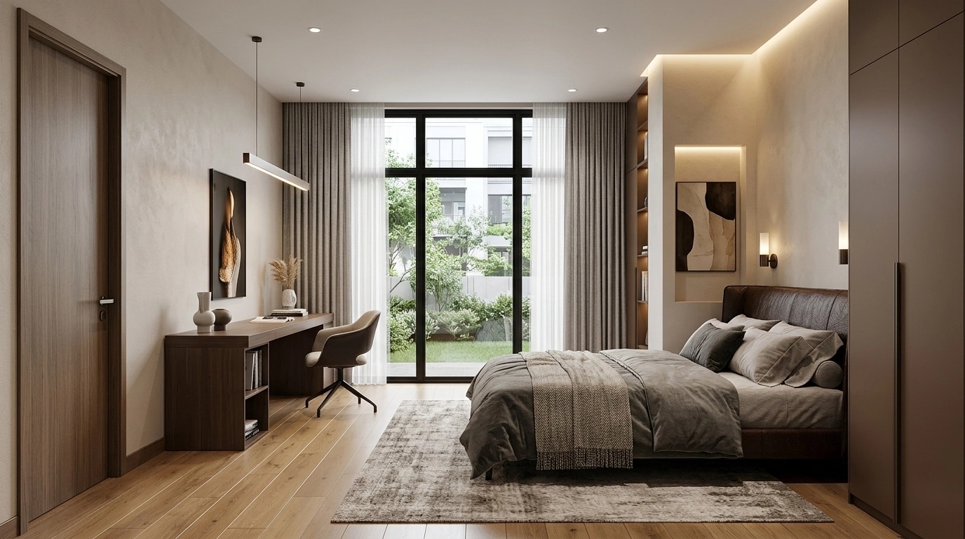 Interior design in Contemporary style — Bedroom by GenRoom AI