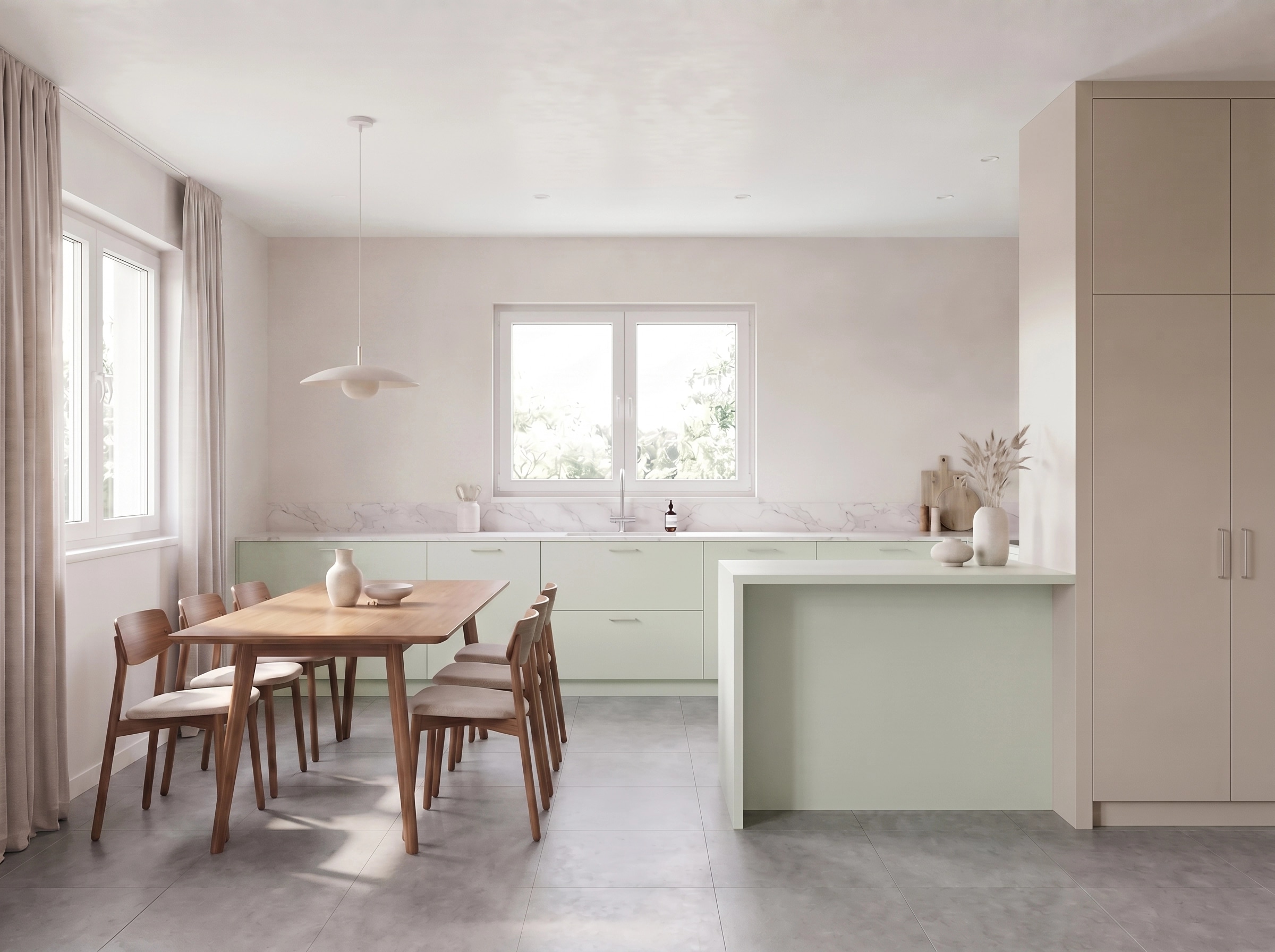 Kitchen interior in Scandinavian style — photo by GenRoom AI