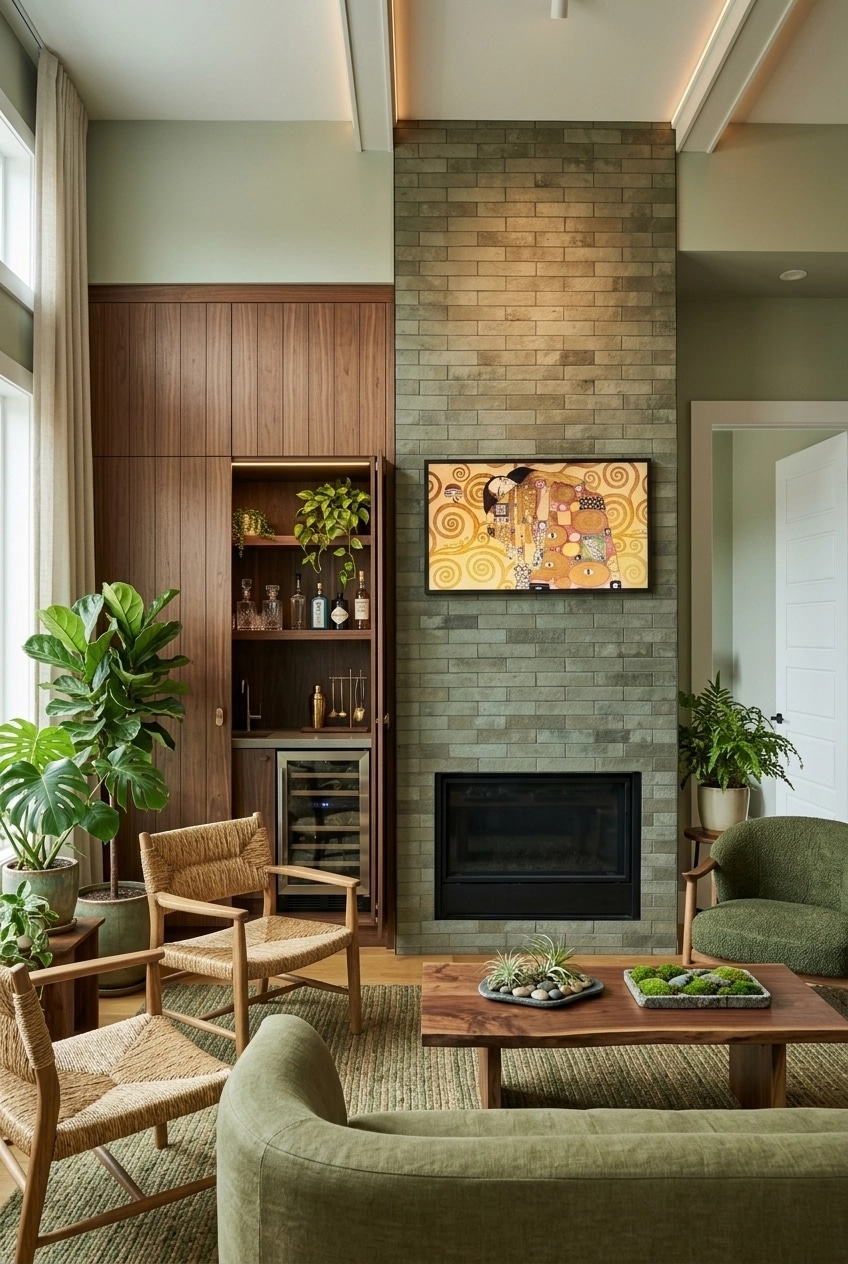 Interior design in Biophilic style — Living Room by GenRoom AI