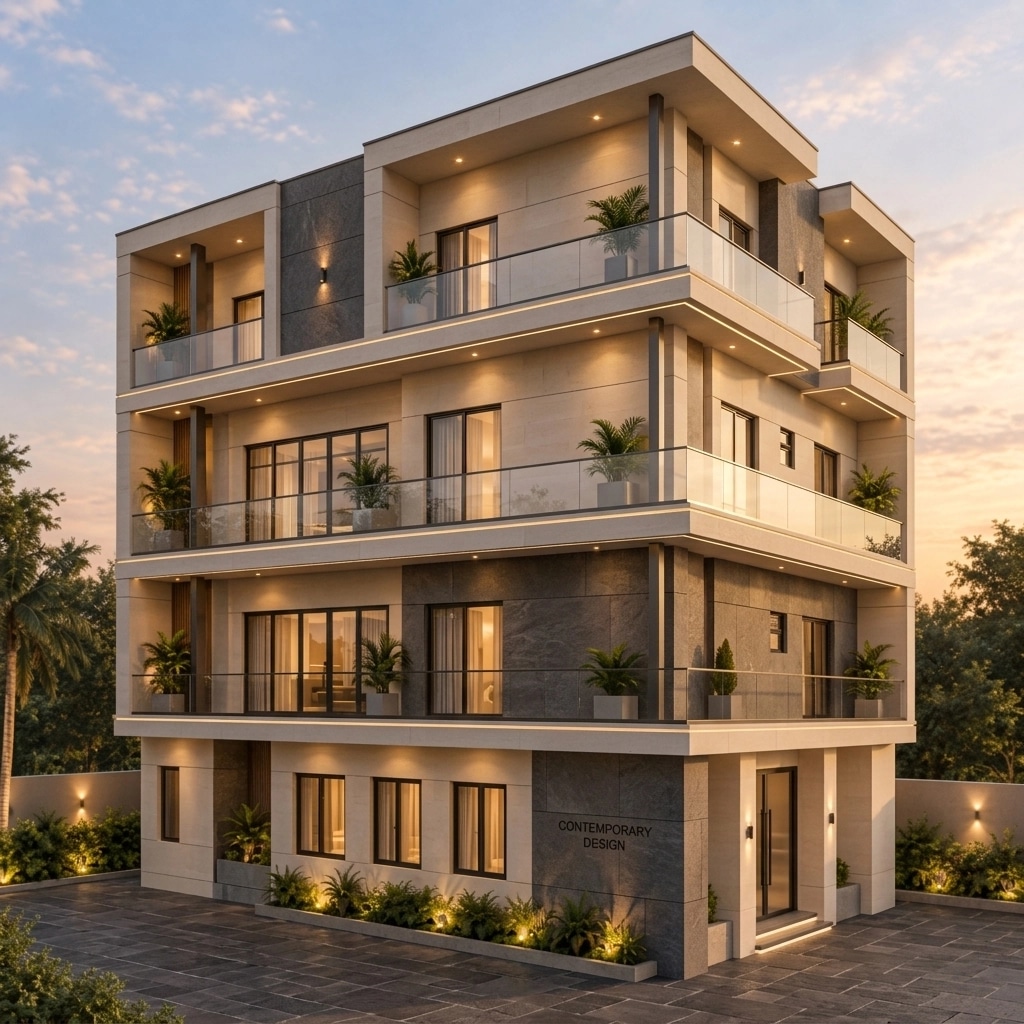 Contemporary Facade Facade design — facade photo by GenRoom AI