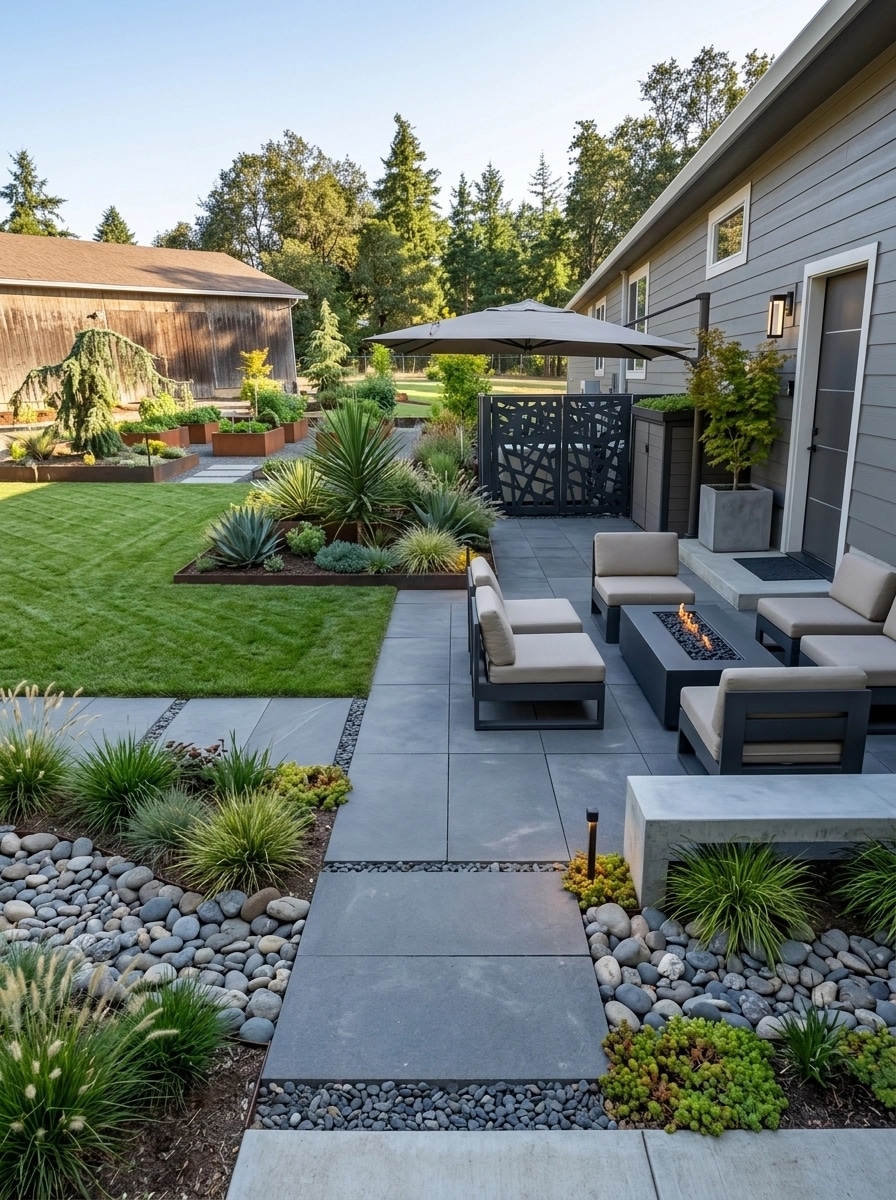 Landscape design in Contemporary Yard style — Yard by GenRoom AI