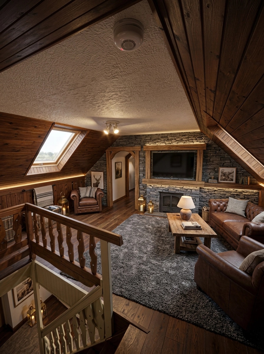 Interior design in Rustic style — Living Room by GenRoom AI