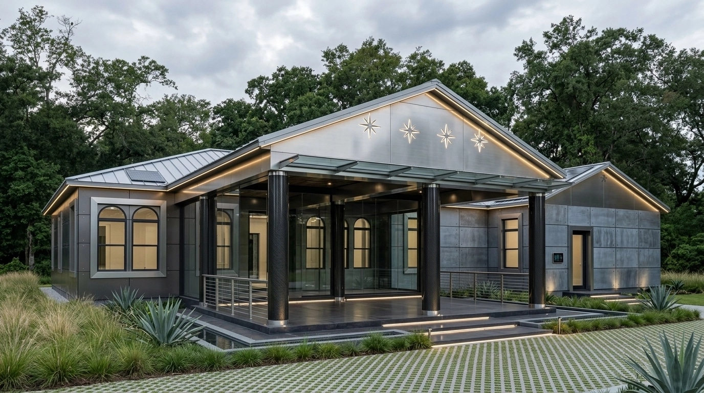 Hi-Tech Facade Facade design — facade photo by GenRoom AI