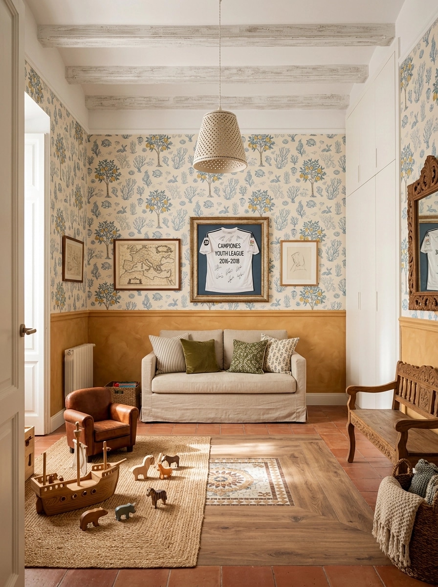 Mediterranean Kids Room design — interior photo by GenRoom AI
