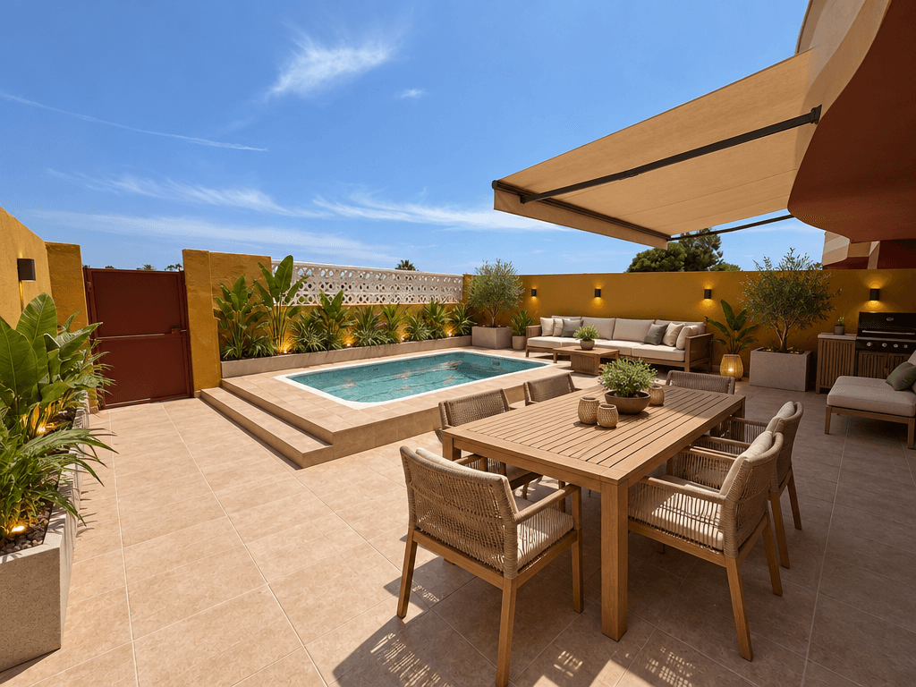 تصميم المناظر الطبيعية بنمط Contemporary Yard — الحديقة من GenRoom AI