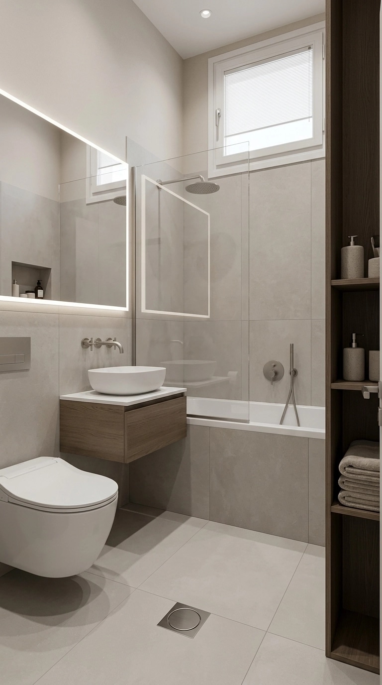 Minimalism Bathroom design — interior photo by GenRoom AI