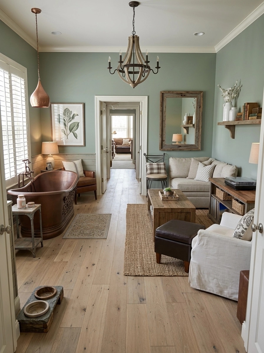 Modern Farmhouse Living Room design — interior photo by GenRoom AI