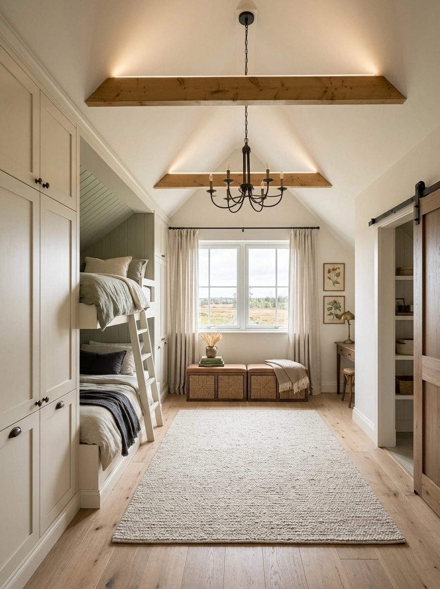 Modern Farmhouse Bedroom design — interior photo by GenRoom AI
