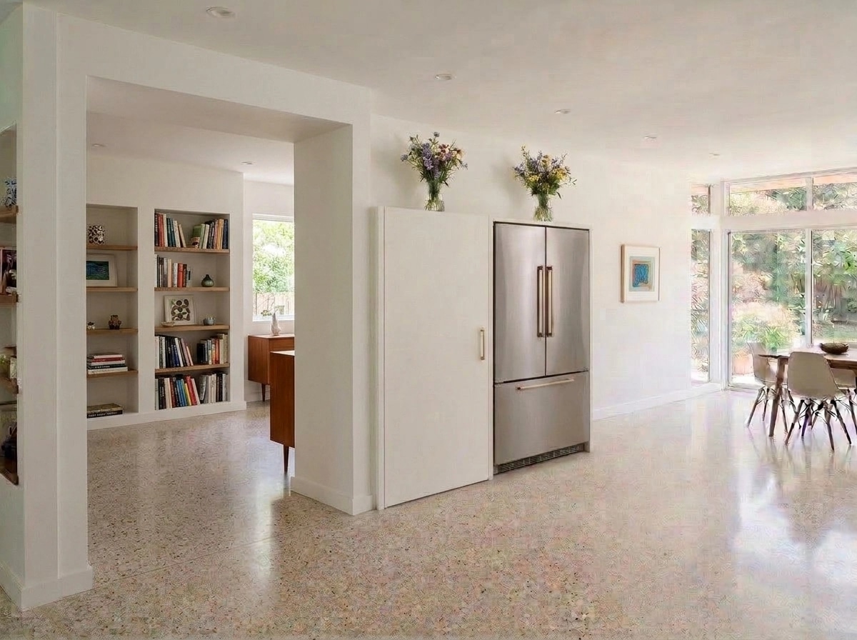 Interior design in Mid-Century Modern style — Kitchen by GenRoom AI