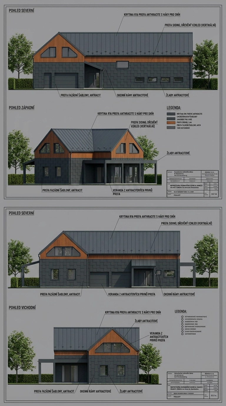Facade design in Barnhouse Facade style — photo by GenRoom AI