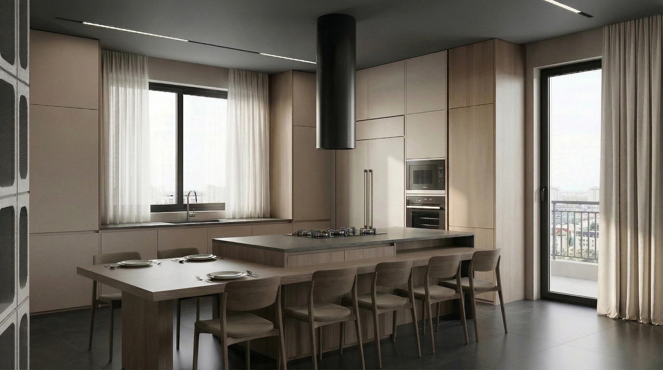 Minimalism Kitchen design — interior photo by GenRoom AI