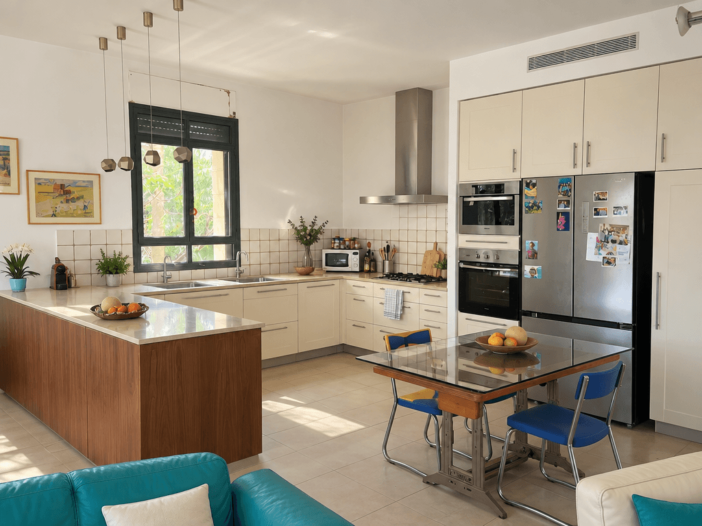 Design d'intérieur en style Mid-Century Modern — Cuisine par GenRoom AI