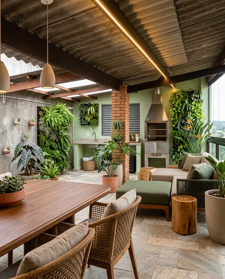 Interior design in Biophilic style — balcony by GenRoom AI