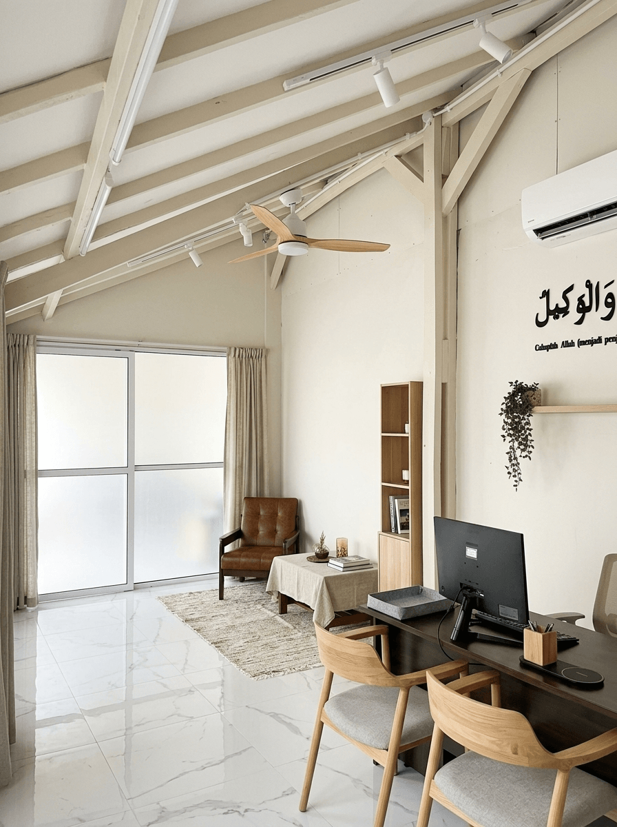 Office interior in Scandinavian style — photo by GenRoom AI