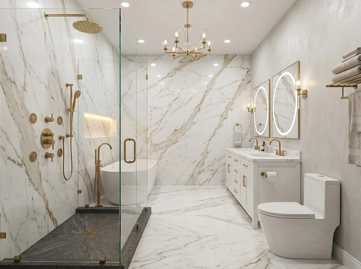 Interior design in Transitional style — Bathroom by GenRoom AI
