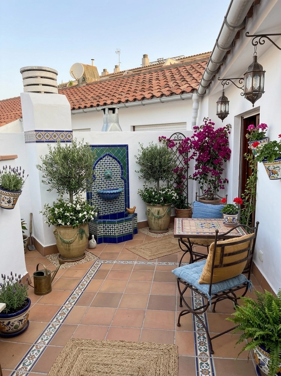 Landscape design in Spanish Courtyard style — Yard by GenRoom AI