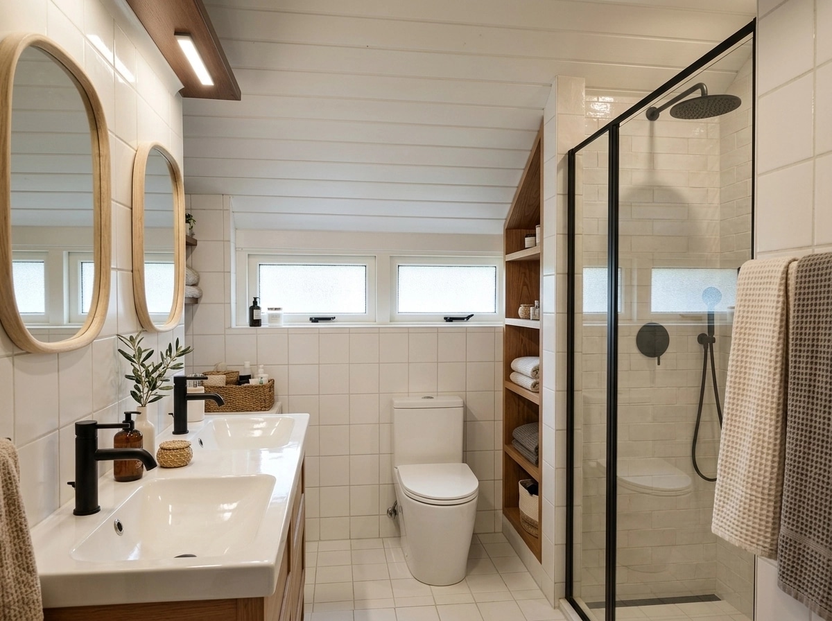 Interior design in Modern Farmhouse style — Bathroom by GenRoom AI