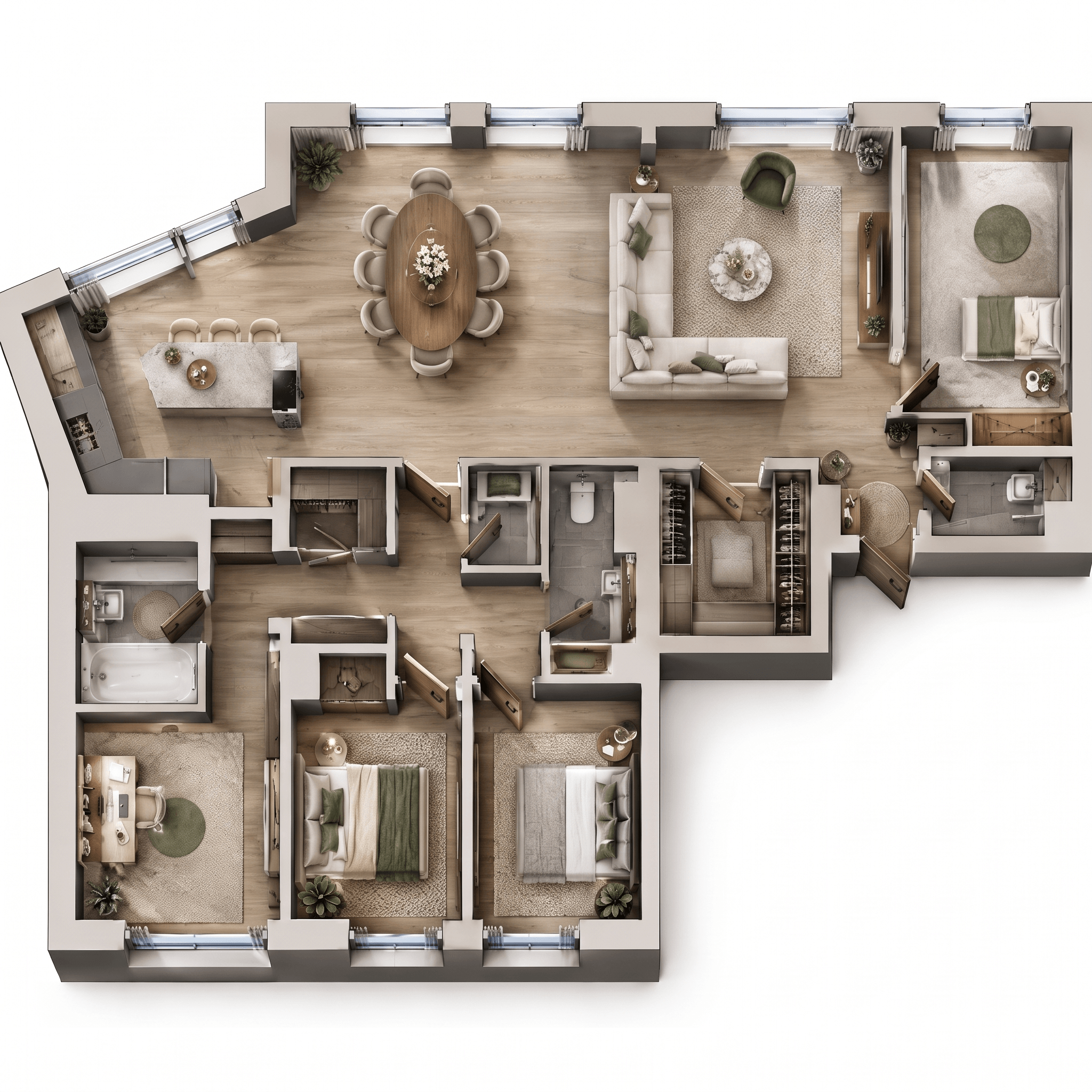 Interior design in Contemporary style — Living Room by GenRoom AI