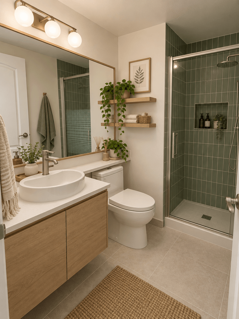 Scandinavian Bathroom design — interior photo by GenRoom AI