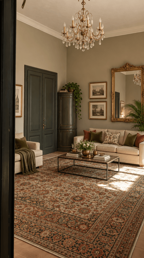 Neoclassic Living Room design — interior photo by GenRoom AI