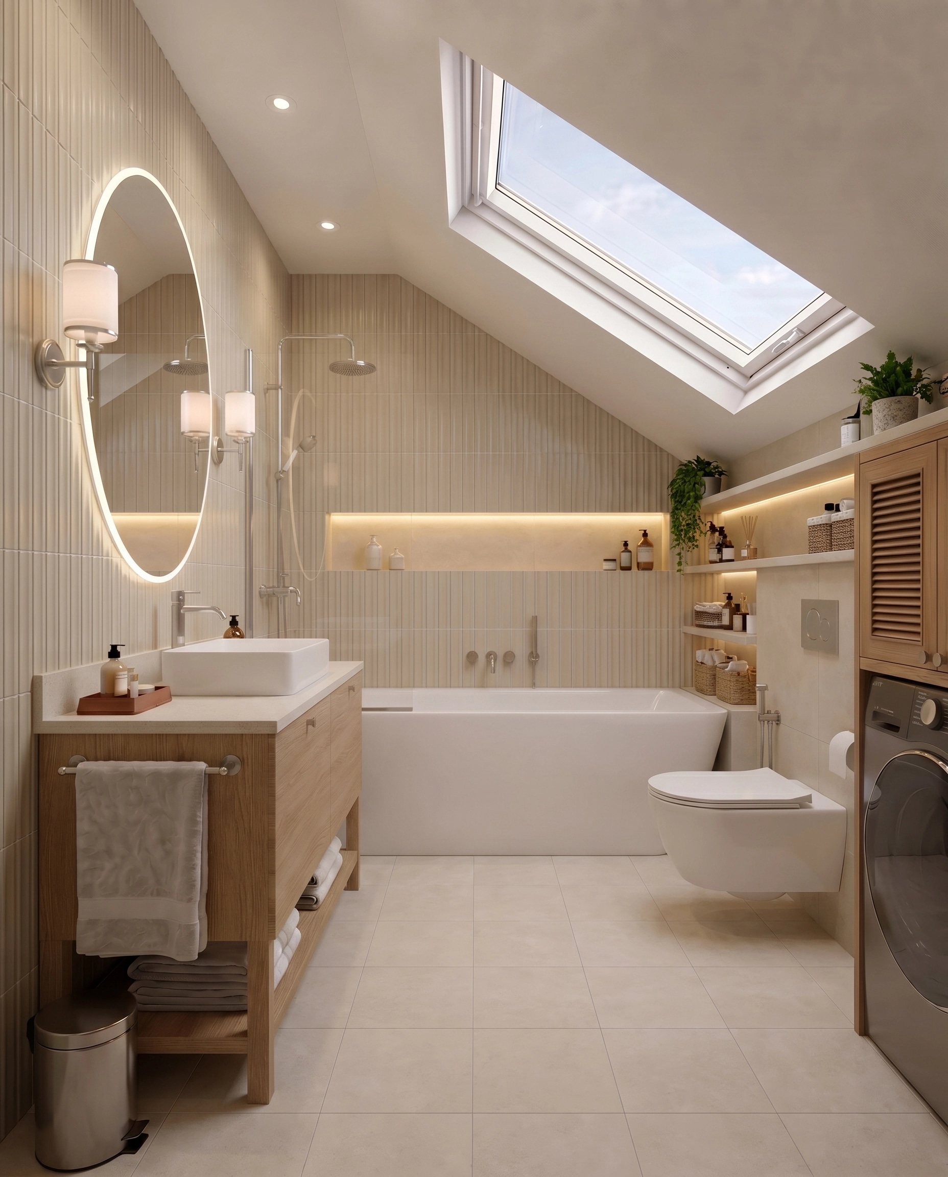 Bathroom interior in Transitional style — photo by GenRoom AI