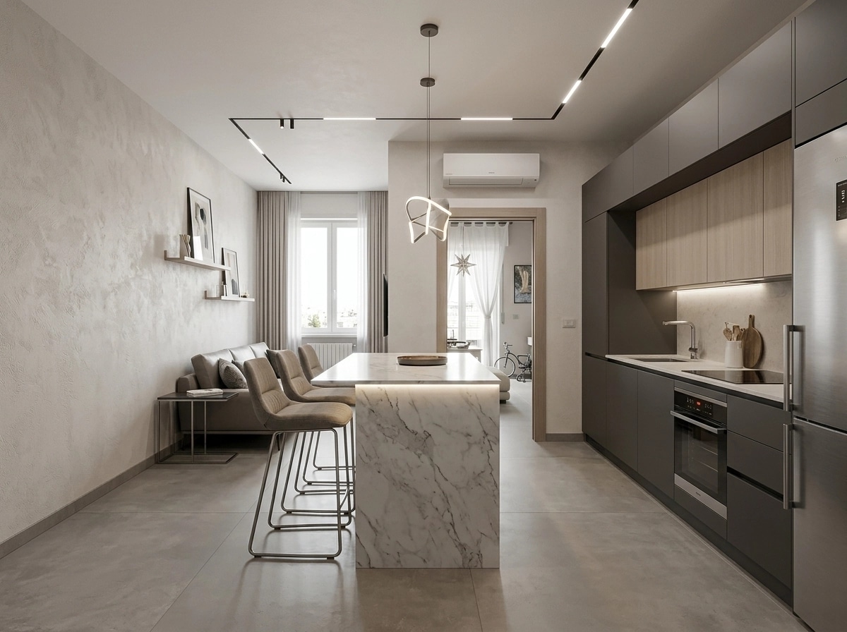 Interior design in Contemporary style — Kitchen by GenRoom AI
