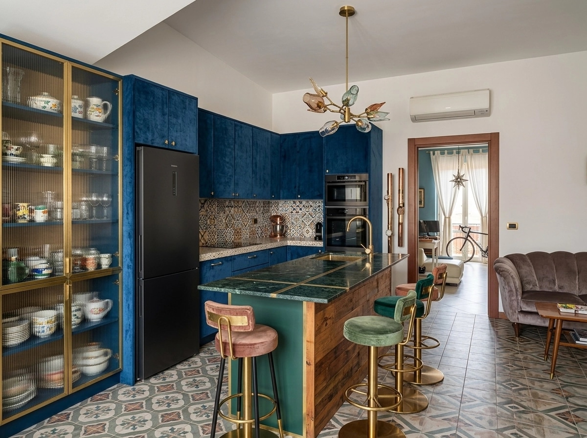 Kitchen interior in Eclectic style — photo by GenRoom AI