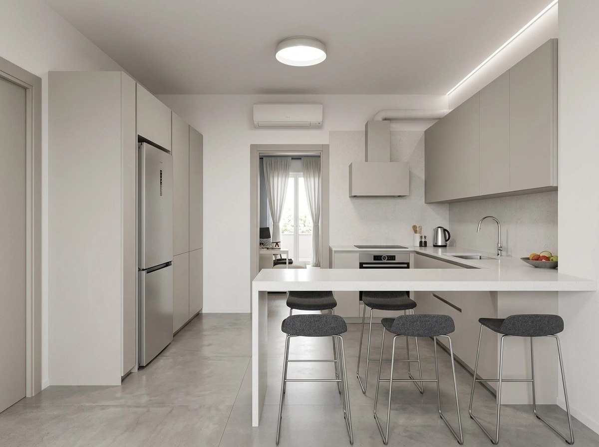 Minimalism Kitchen design — interior photo by GenRoom AI