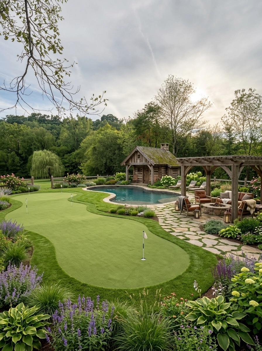 Country Rustic Garden Yard design — yard photo by GenRoom AI