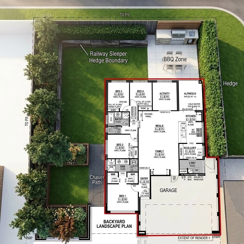 Yard design in no_style style — photo by GenRoom AI