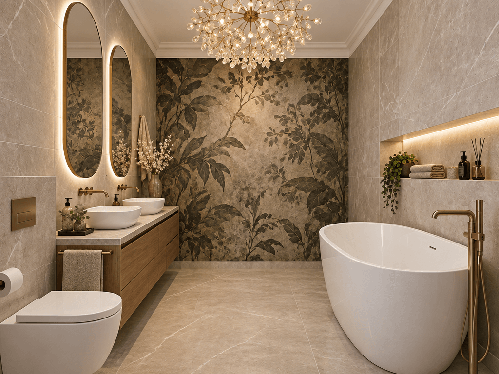 Interior design in Contemporary style — Bathroom by GenRoom AI