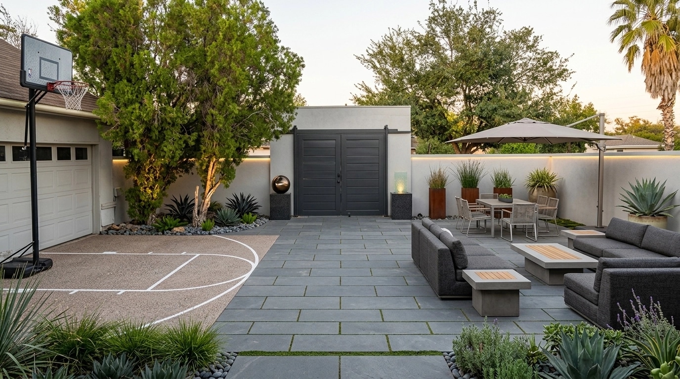 Landscape design in Contemporary Yard style — Yard by GenRoom AI